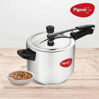  the Pigeon 14500 Stainless Steel Pressure Cooker Its 5 liter capacity and sandwich bottom ensure even heat distribution