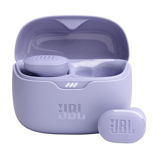 JBL Tune the wireless earbuds in p[urpel color