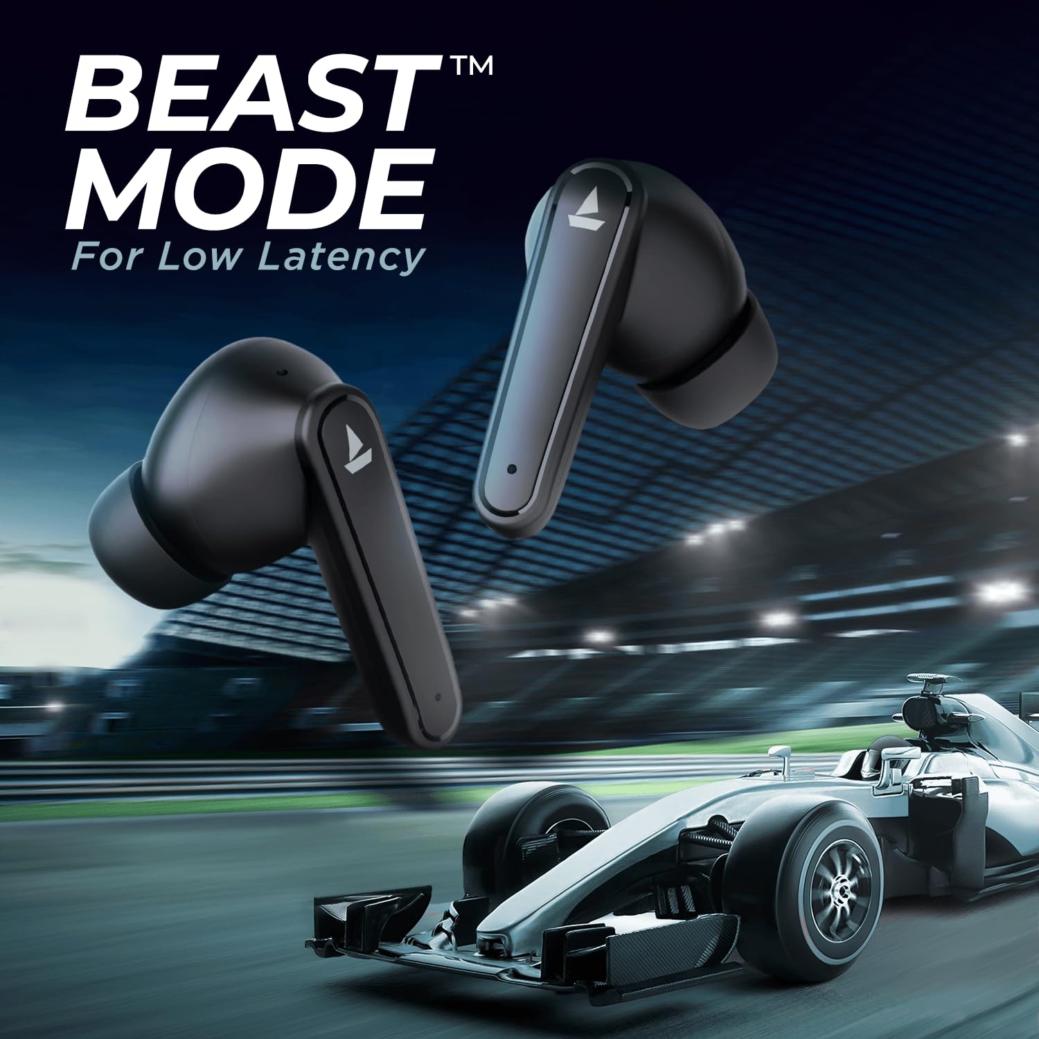 With ENx and Beast Mode amplify your music experience These earbuds are designed for comfort style and quality sound 