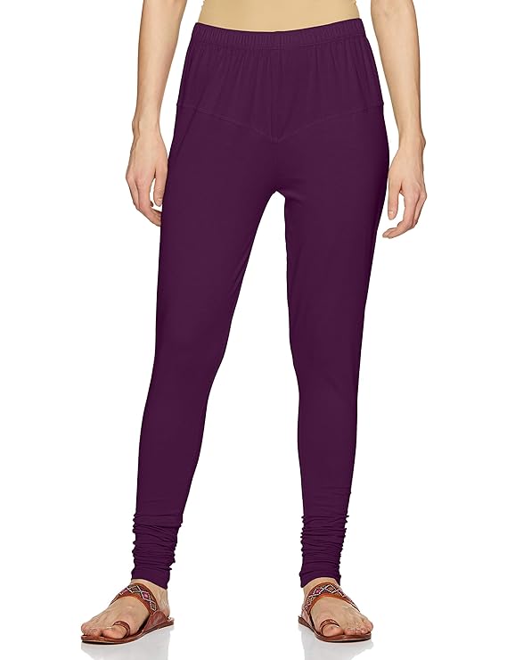 Lyra Women Churidar leggings L-76 (BRINJAL)