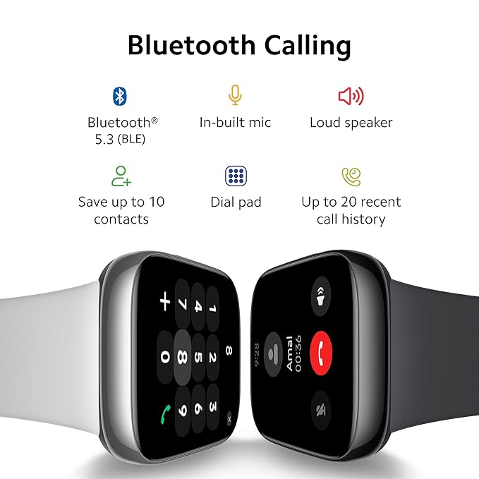 Smart watch bluetooth calling redmi brand 