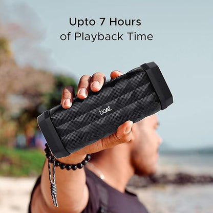 the boAt Stone 650 10W Bluetooth Speaker, the perfect companion for music lovers on the go