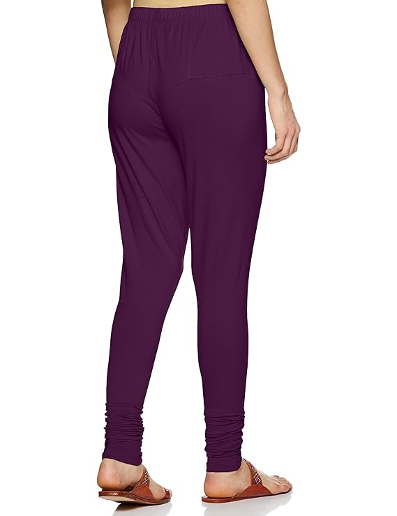 Lyra Women Churidar leggings L-76 (BRINJAL)