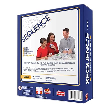 Funskool Games The Original Sequence, Game for The Entire Family, Multicolor,2-12 Players, 7 Years and Above
