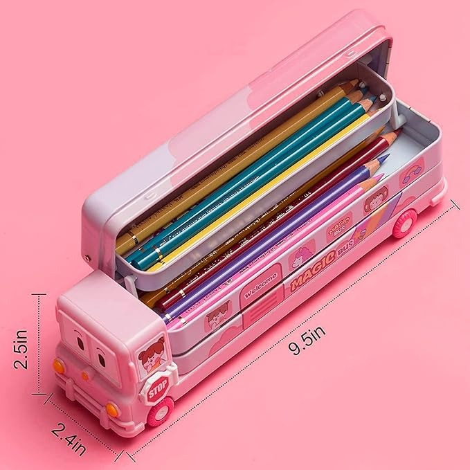 pencil box with 3 compartments 