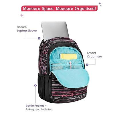 Genie Ocean School Backpack with Rain Cover for Girls SKU80317