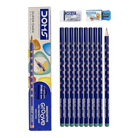 DOMS Pencil Box Pack of 10 pencils with 1 pencil fre