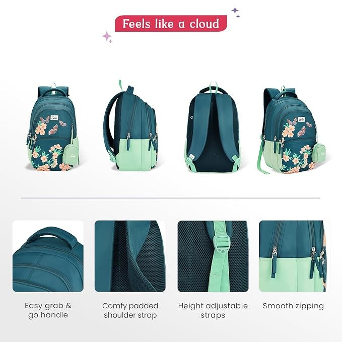 Genie Lilac School Backpack for Girls SKU12144