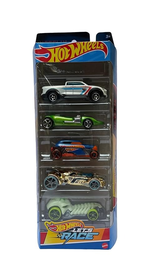 (ITN) Hot Wheels Car 2024 Let's Race Pack of 5 SKUHTV42