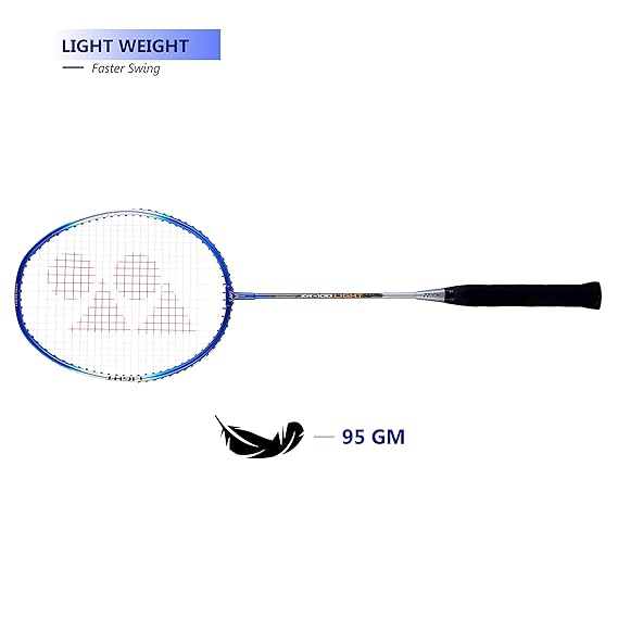 Light Badminton Racquet with Full Cover| Blue