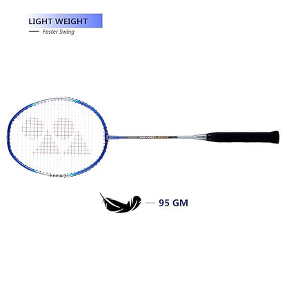 Light Badminton Racquet with Full Cover| Blue