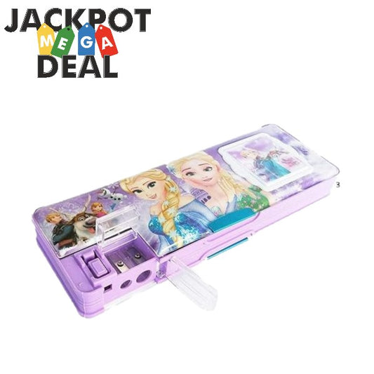 AV (ITN) Magnetic Pencil Box for Girls & Boys for School,Purple Color SKU2614