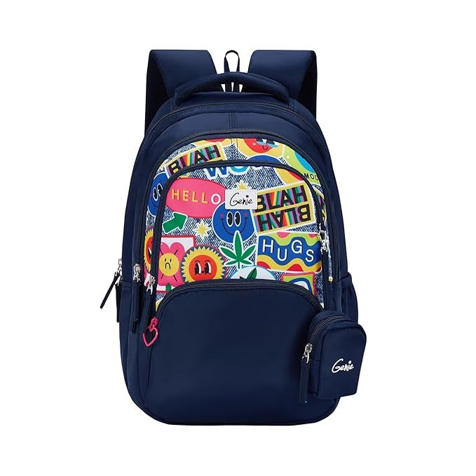 Genie Blah Blah Backpack with Happy Pouch for Girls SKU131298 (ITN)