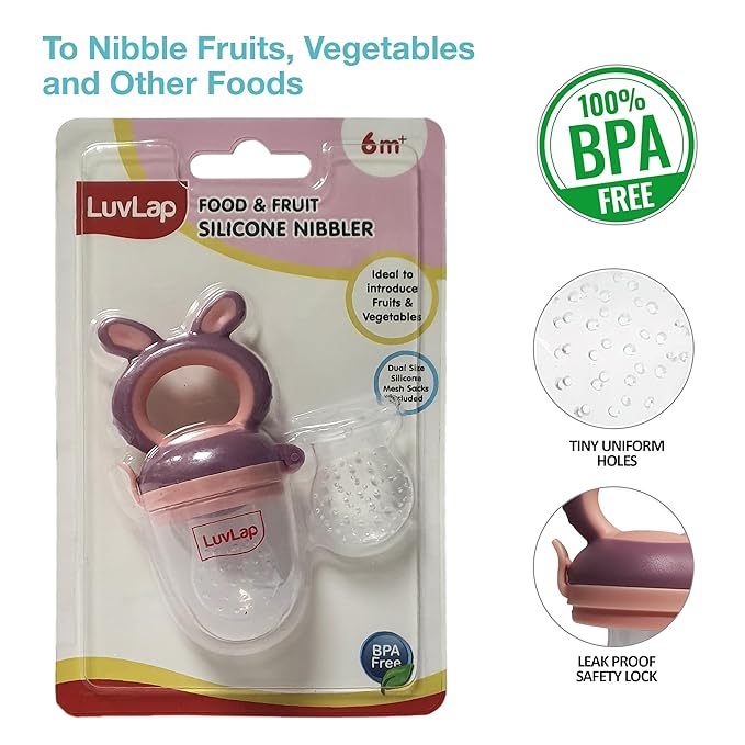 teether and fruit feeeder easy to holder nibble