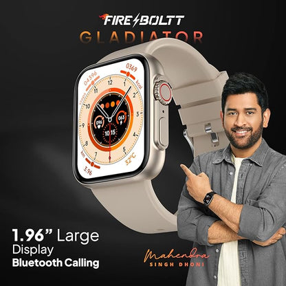  your active lifestyle with the Fire Boltt Gladiator Smart Watch Featuring a 1.96 Biggest Display Bluetooth Calling Voice Assistant and 123 Sports Modes