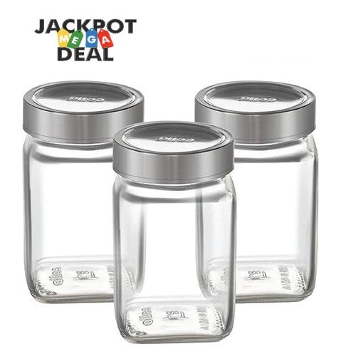 Cello qube fresh storage jar set of 3 pcs 300ml SKU131215 (ITN)