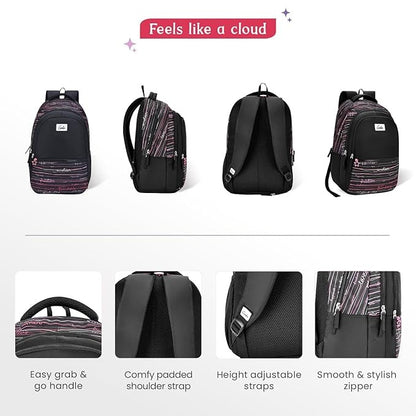 Genie Ocean School Backpack with Rain Cover for Girls SKU80317
