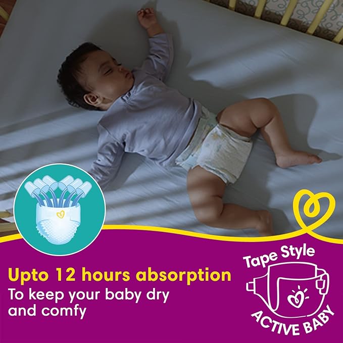 Up to 12 hrs absorption  Our Magic Gel technology to keep baby dry all night Extra Dry Layer