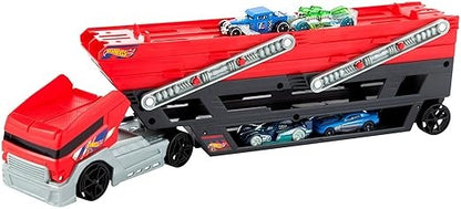 (ITN) Hot Wheels Mega Hauler Truck includes 4 Die-cast Cars SKU62001