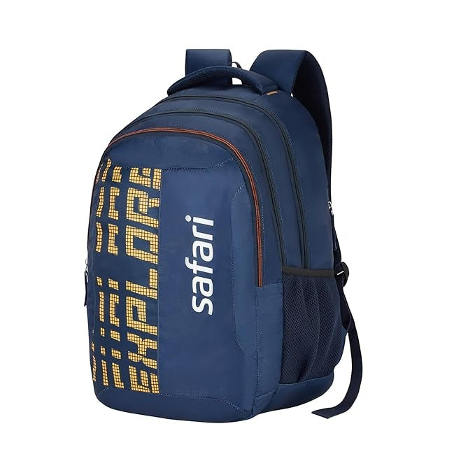 Safari Wing Casual Backpack Bag, laptop bag college bag blue and orange bag