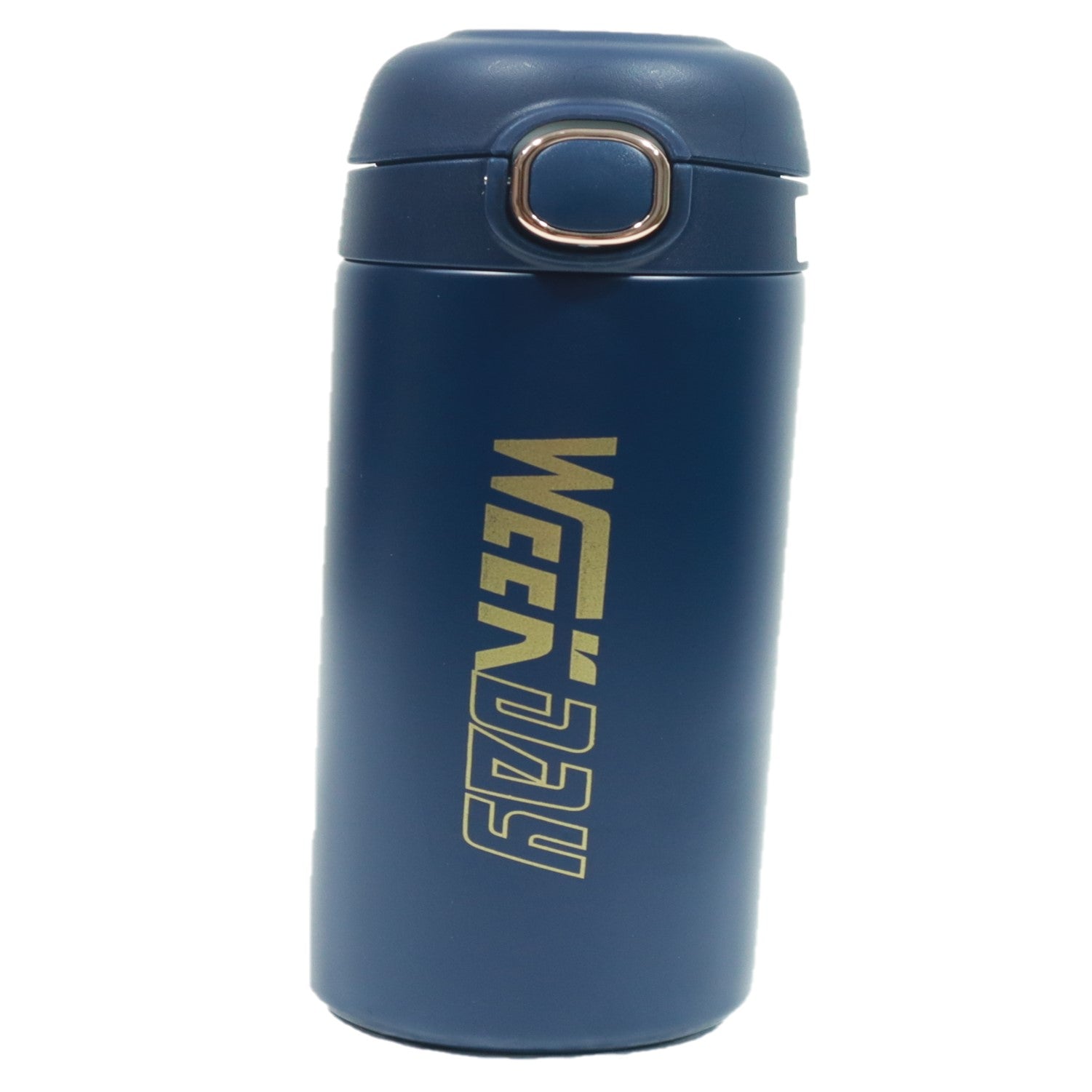 blue stainless steel water bottle