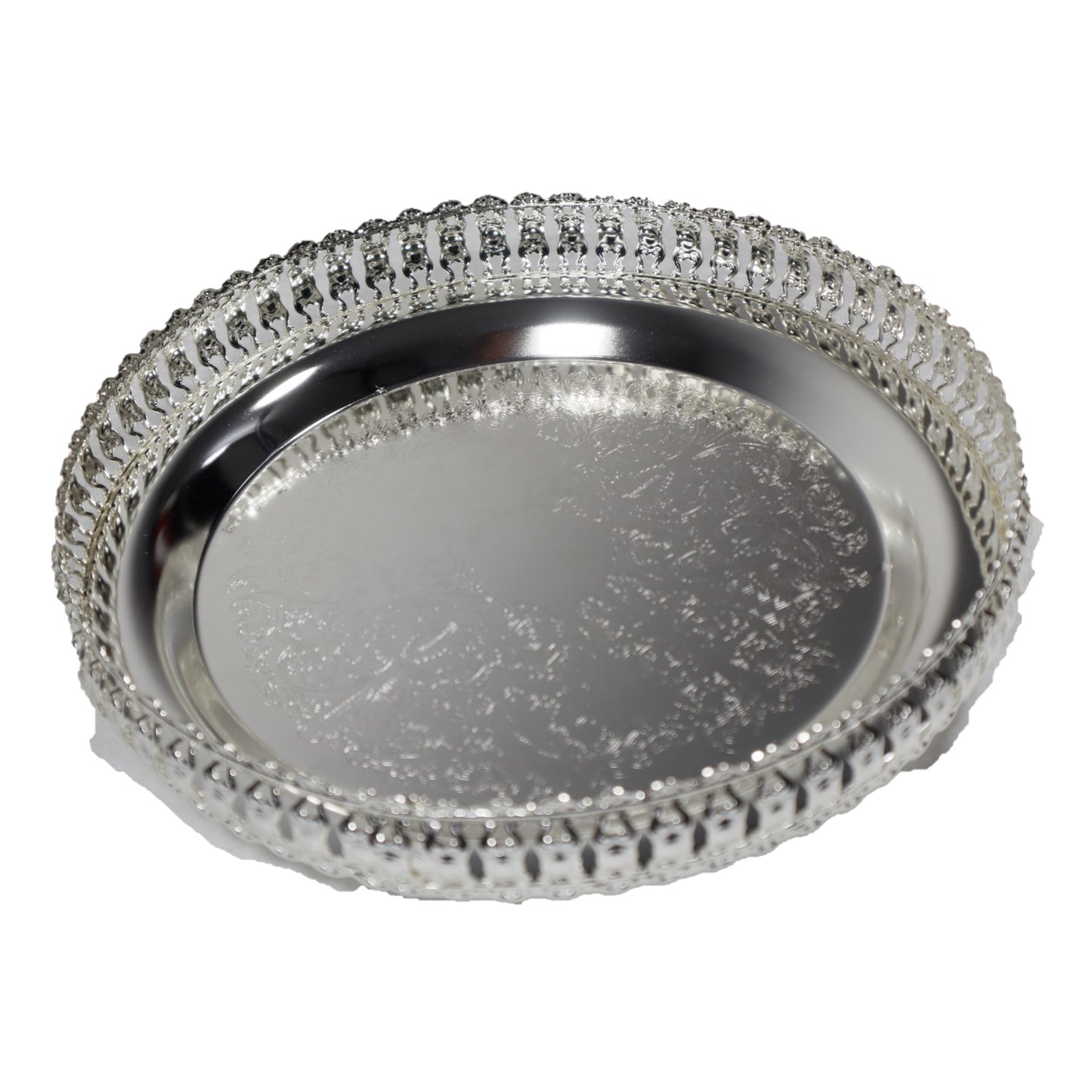 Round Flower Decorative Tray