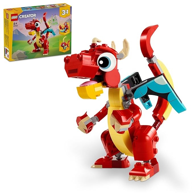 (ITN) LEGO Creator Red Dragon 3in1 Animal Toy Set SKU31145