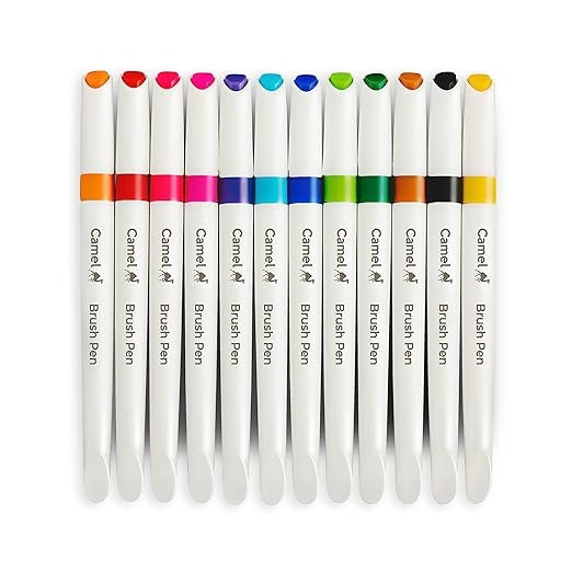 Camlin Brush Pen 12 Shades, Bold SKU9568