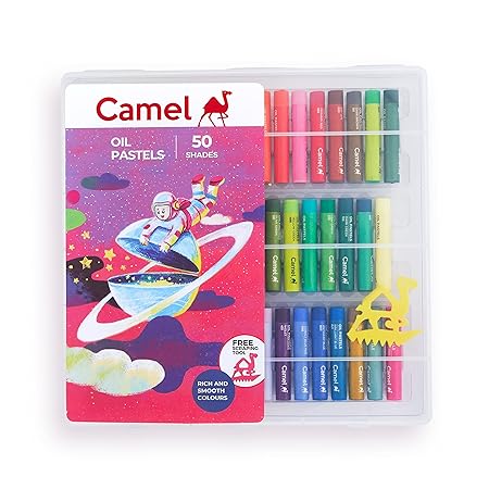 Camel Oil Pastel with Reusable Plastic Box