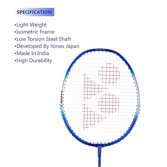 Light Badminton Racquet with Full Cover| Blue