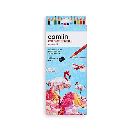 Camlin Full Size Color Pencil  Assorted 12 Piece
