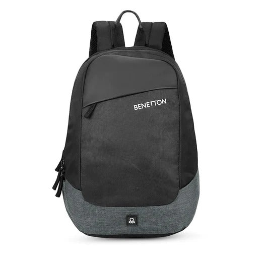 Benetton ,Laptop Bag, black and grey stylish , college bag , easy to carry 