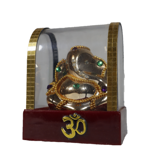 Ganpati with Golden base and Gift item