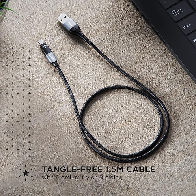  The extended 1.5M length ensures you can use your device freely while charging