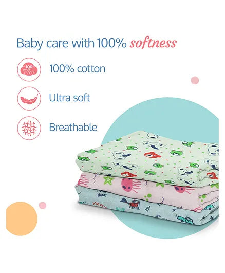 LuvLap Hosiery Cotton Cloth Premium Baby Washcloth for New Born 