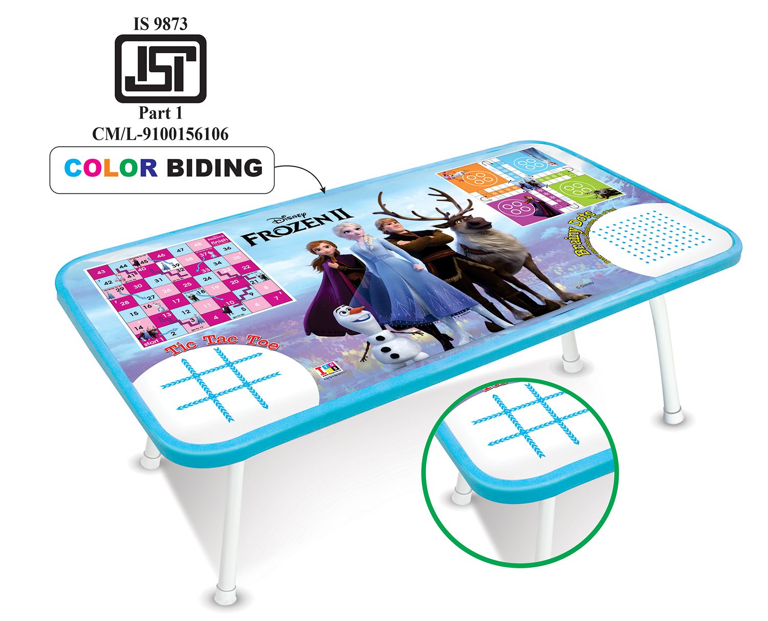 Portable Ludo Game Table Multicolor
