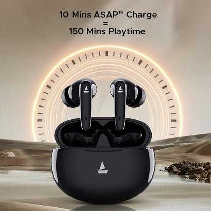  These wireless earbuds provide 50 HRS of playback time, letting you enjoy your favorite tunes all day long. 