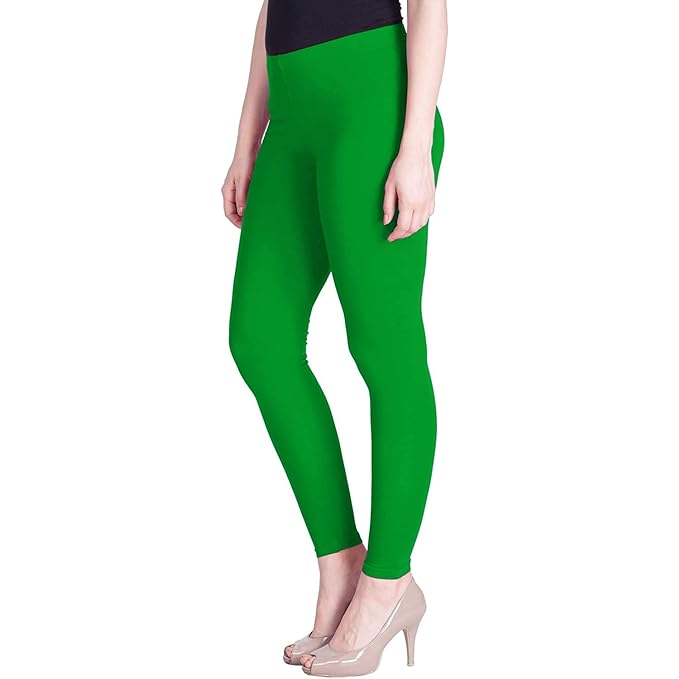 Lyra Women's Ankle  Length Leggings L-106(GRASS GREEN)