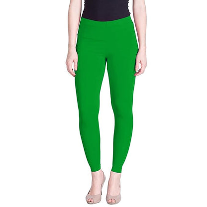 Lyra Women's Ankle  Length Leggings L-106(GRASS GREEN)