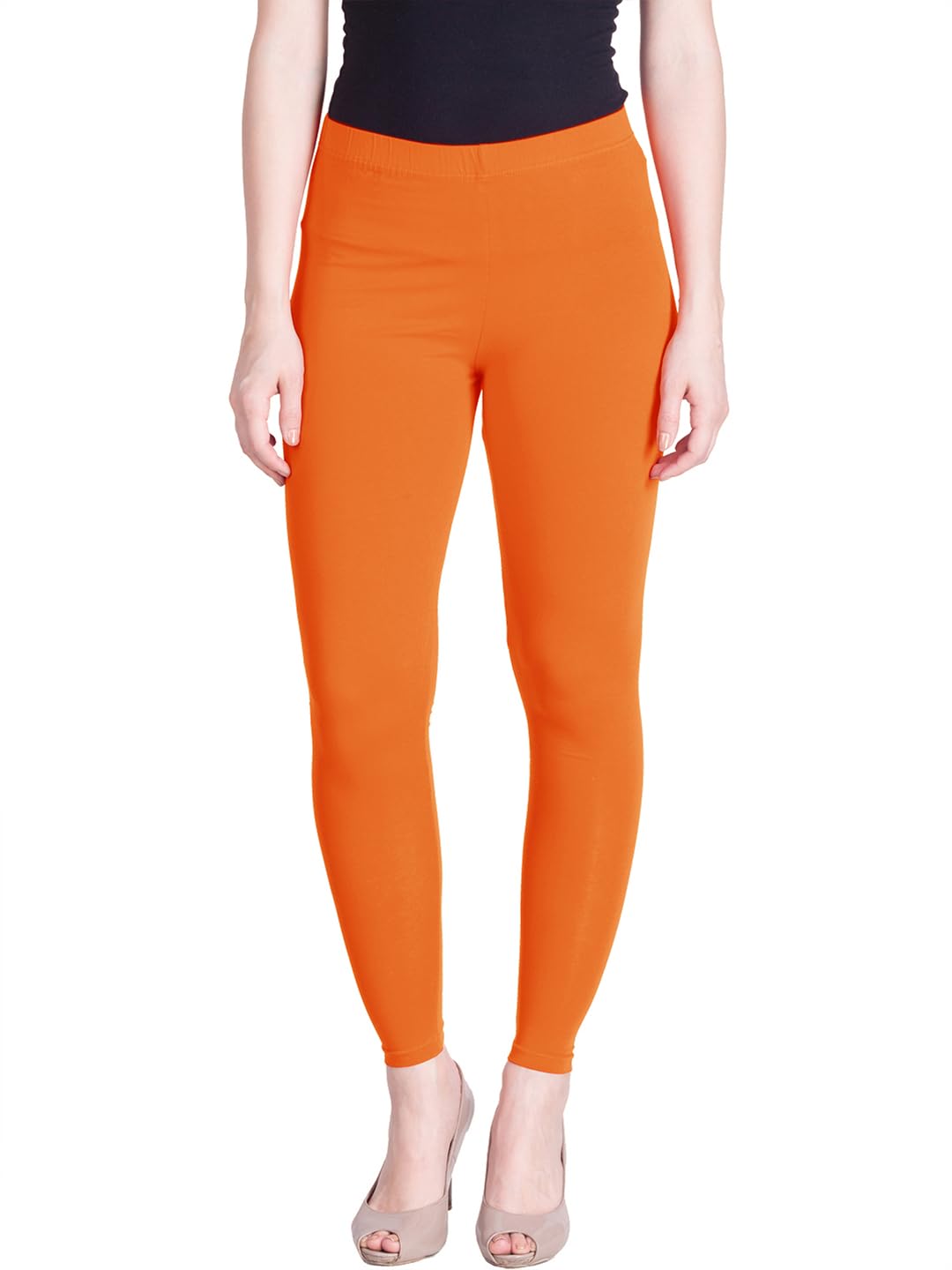 Lyra Women's Ankle Length Leggings L-128 (RICH ORANGE)