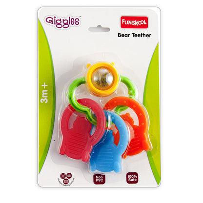 GIGGLE FUNSKOOL Bear Teether Rattle