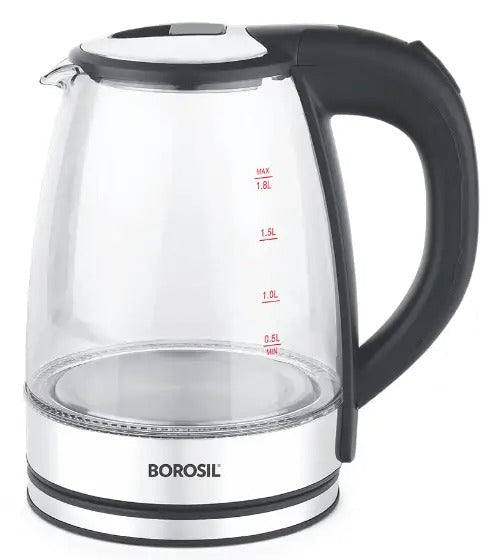 Borosil Electric Glass kettle is equipped to perform beautifully literally Attractive LED illumination acts as an indicator