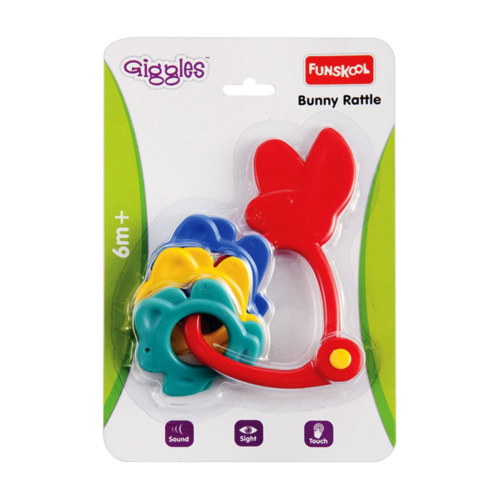 GIGGLE FUNSKOOL Bunny Rattle