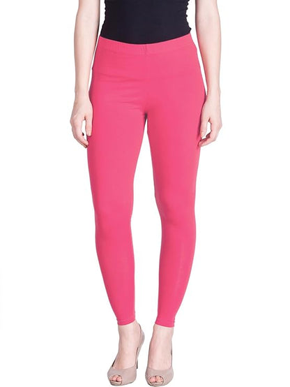 Lyra Women's  Ankle  Length Leggings L-170 (CAMELLIA ROSE)