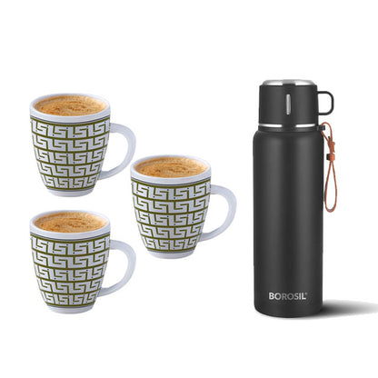 Borosil Wall Vacuum Steel Flask