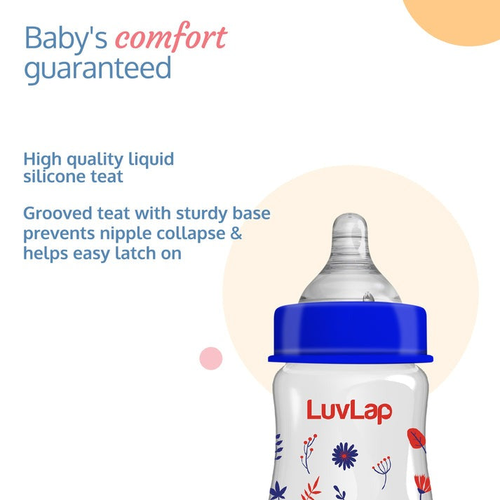  LuvLap Anti Colic Wide Neck Natura Flo Baby Feeding Bottle 150ML