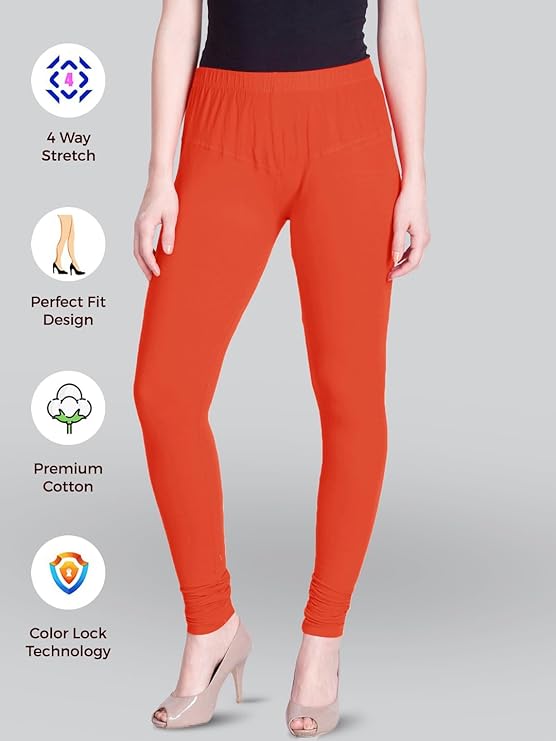 Lyra Women's Churidar Leggings 138 (SQUASH ORANGE)