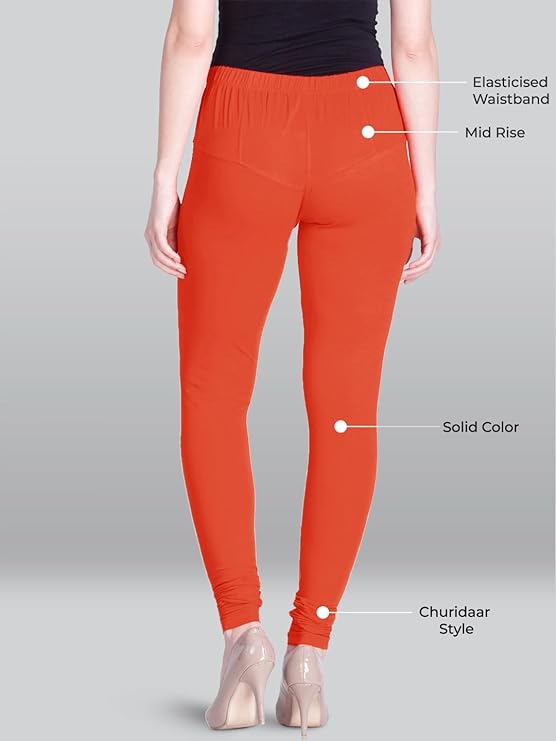 Lyra Women's Churidar Leggings 138 (SQUASH ORANGE)