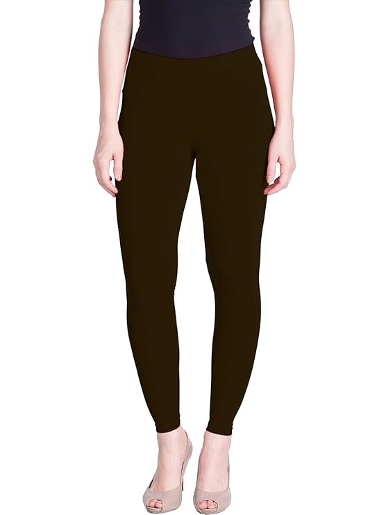 Lyra Women's Ankle  Length Leggings L-151 (COFFEE BROWN)