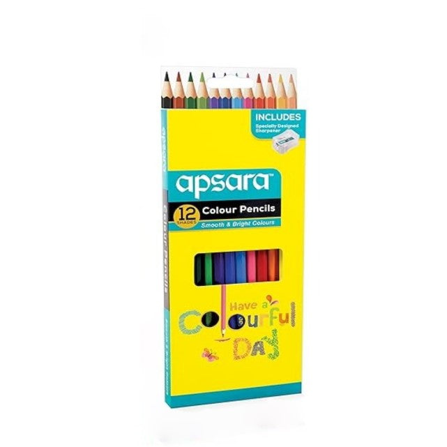 Apsara Colour Pencils (12, Full Size) SKU0008 (ITN)